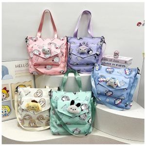ZEEMIN Halloween Christmas  Sanrio Cartoon Fashion Tutorial Bag Large Capacity Simple Versatile College Wind Bag Cartoon KT Animation Bag Youth College NEW
