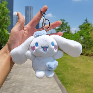 Sanrio Cinnamoroll Plush Toy Keychain Pendant Cartoon Anime Backpack Accessory Gift for Girlfriend Childrens Christmas Present