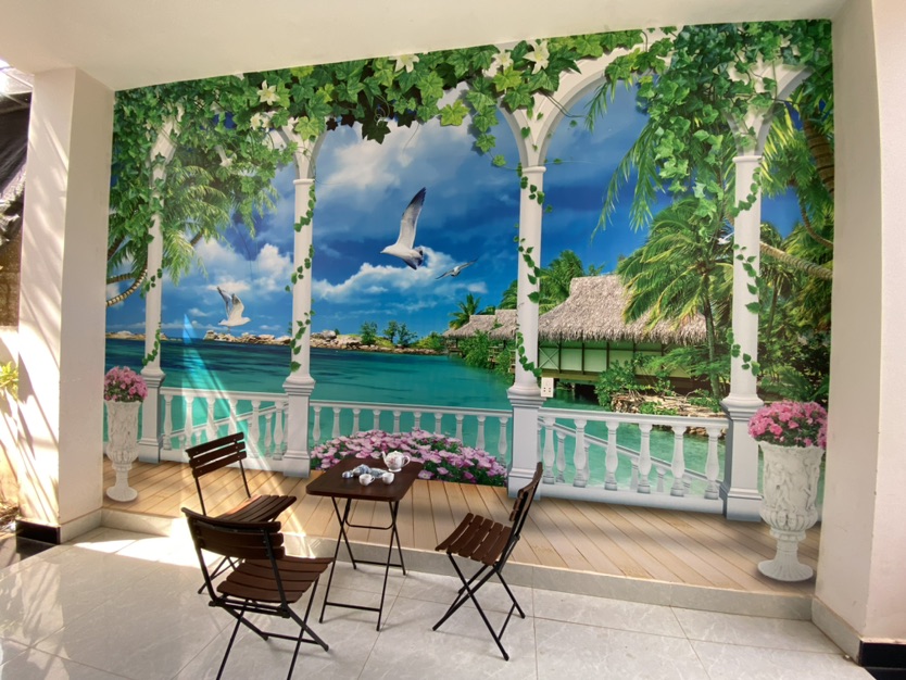 Tranh dán tường 3D sẵn keo