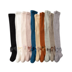 Kids Tights Korean Thin Style Combed Cotton Bow Girl Leggings Childrens Pants Suitable for Wearing Outside 儿童连裤袜 韩国薄款 精梳棉 蝴蝶结女童打底裤 童裤可外穿中小童 FUNIANQI