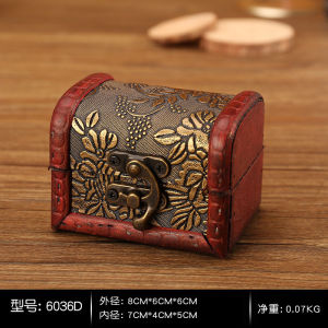 European-style retro small box storage box jewelry box accessory packaging box wooden box jewelry case