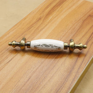Zinc Alloy Ceramic Handles Cabinet Drawer European Country Style Decal Furniture Wardrobe Door Antique Handles Cupboard Handles 锌合金 陶瓷拉手 橱柜 抽屉 欧式 田园 贴花 家具 衣柜门仿古把手 柜子拉手 FUNIANQI