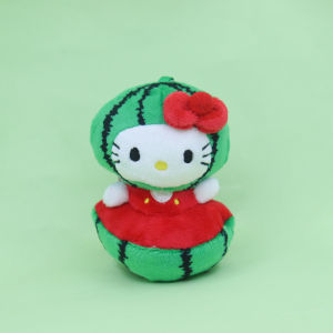 YF Hello Kitty Plushie Fruit Series Watermelon Pineapple Ice Cream Straw Hat Bag Pendant Keychain Gift FY