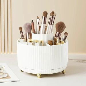 BHQ 360° Rotating Makeup Brushes Holder Organizer Multi-Functional Desk Storage Cosmetics Storage