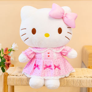 clu Sanrio Hello Kitty Plushie Adorable Dress Style Plush Cotton Companion Doll Soft Pillow ulc