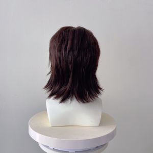 Wolf tail head wig mens short hair Korean version handsome silver super A cool mullet head natural realistic fluffy full hood
