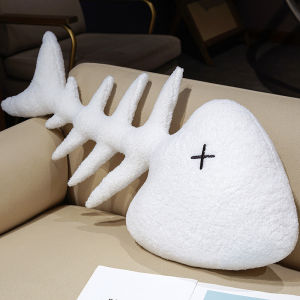 YF Creative Fish Bone Plush Cotton Doll Soft Body Pillow Leg Hugging Pillow FY