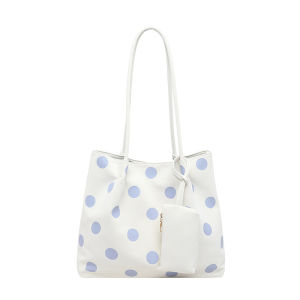 clu Trendy and fresh hand bag for women 2026 summer new item polka dot contrasting color tote bag ulc