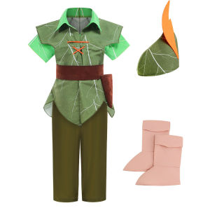 [Midnight store] Green elf Peter Pan performance clothes Peter Pan Christmas childrens party boys dress up clothes
