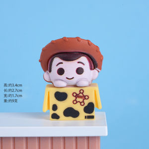 ZJT Toy Story 5 Woody Alien Lotso Action Figure Hide-and-Seek Series Sitting Resin Mini Ornament JTZ