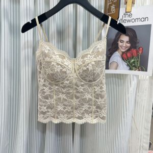 DIVVA Lace Camisole with Chest Pad - Women Slim Fit V-neck Backless Top