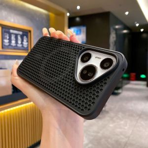 Compatible with Huawei Pura80Pro summer cooling magnetic phone case Mate70 honeycomb hollow shockproof protective case h260709