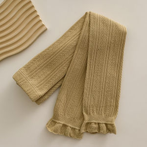 【กางเกงเลกกิ้งลูกไม้สุดน่ารัก】กางเกงขายาวลูกไม้สีพื้นสำหรับเด็กผู้หญิงในฤดูใบไม้ผลิและฤดูใบไม้ร่วง - กางเกงเลกกิ้งยางยืด สวมใส่สบายและใช้งานได้หลากหลาย ทรงเข้ารูป【BabyBuddyShop】