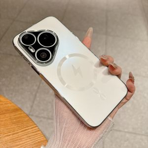 Applicable to Huawei Pura90Pro mobile phone case AG electroplating lightning magnetic attraction to enjoy 90 with lens film P70 protective case h260709