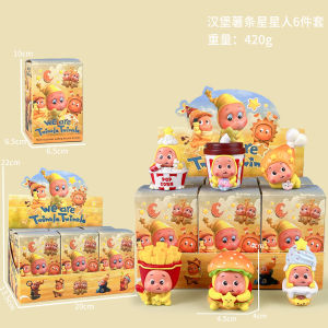 YF TWINKLE 6pcs McDonalds TWINKLE Co-Branded Burger Fries Action Figure Fashionable Cartoon Box FY
