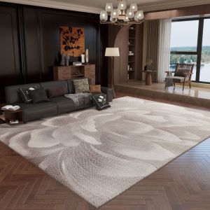 Living Room Carpet Dirt Resistant Anti Slip Looped Pile Large Area Carpet Sofa Coffee Table Rug