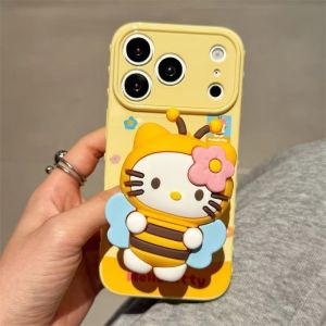 For Cute bee Kitty cat bracket is suitable for Huawei MATE80PRO mobile phone case nova15pro niche h260705