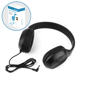 White Black Wired Headphones Over-ear Headphones Stereo Sound Foldable Headphones Suitable for Piano Music Learning