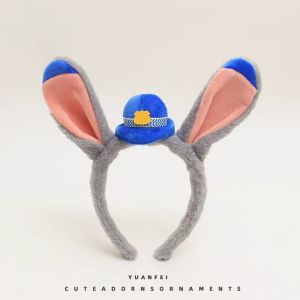 f Zootopia Judy Rabbit Nick cos Hat atmospheric photo-taking bunny ears niche hair accessories lz