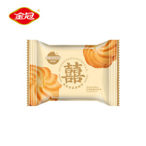 金冠双喜牛奶味曲奇饼干订婚结婚伴手礼喜饼喜糖回礼零食散装批发