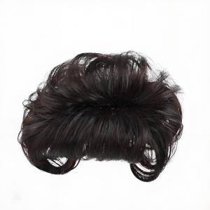 Amazon cross-border wig womens fashion fluffy short curl hair retouch block without leaving a trace to cover gray hair high temperature silk