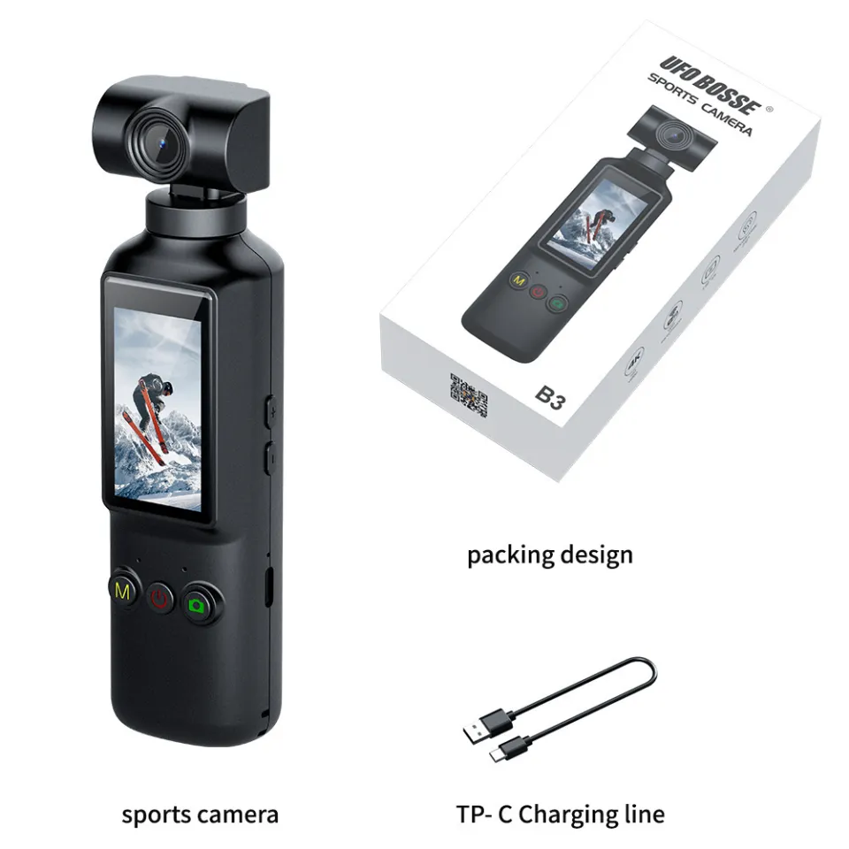 LORDWEY | X8 Pocket Sports Camera 4K HD Mini Handheld Camera Outdoor Camera WIFI Rotatable