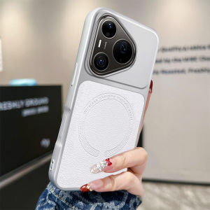 Applicable to Huawei Pura90Pro mobile phone case lychee pattern magnetic suction mate80 anti-drop Nova150 protective case P80 h260709