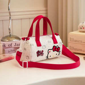 LZ59 HELLO KITTY Crossbody Bag Cute Cartoon Shoulder bag Large Capacity Portable Round Handbag for Travel L59Z