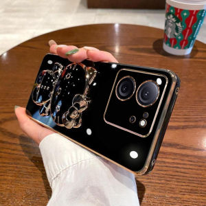 Applicable to Redmi K60 Supreme Edition mobile phone case electroplated cat bracket makeup mirror k60Pro silicone soft case h2607069