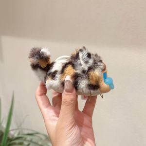 YF Crybaby Plushie Keychain Leopard Fur Series Cute Cartoon Vinyl Plush Bag Charm FY