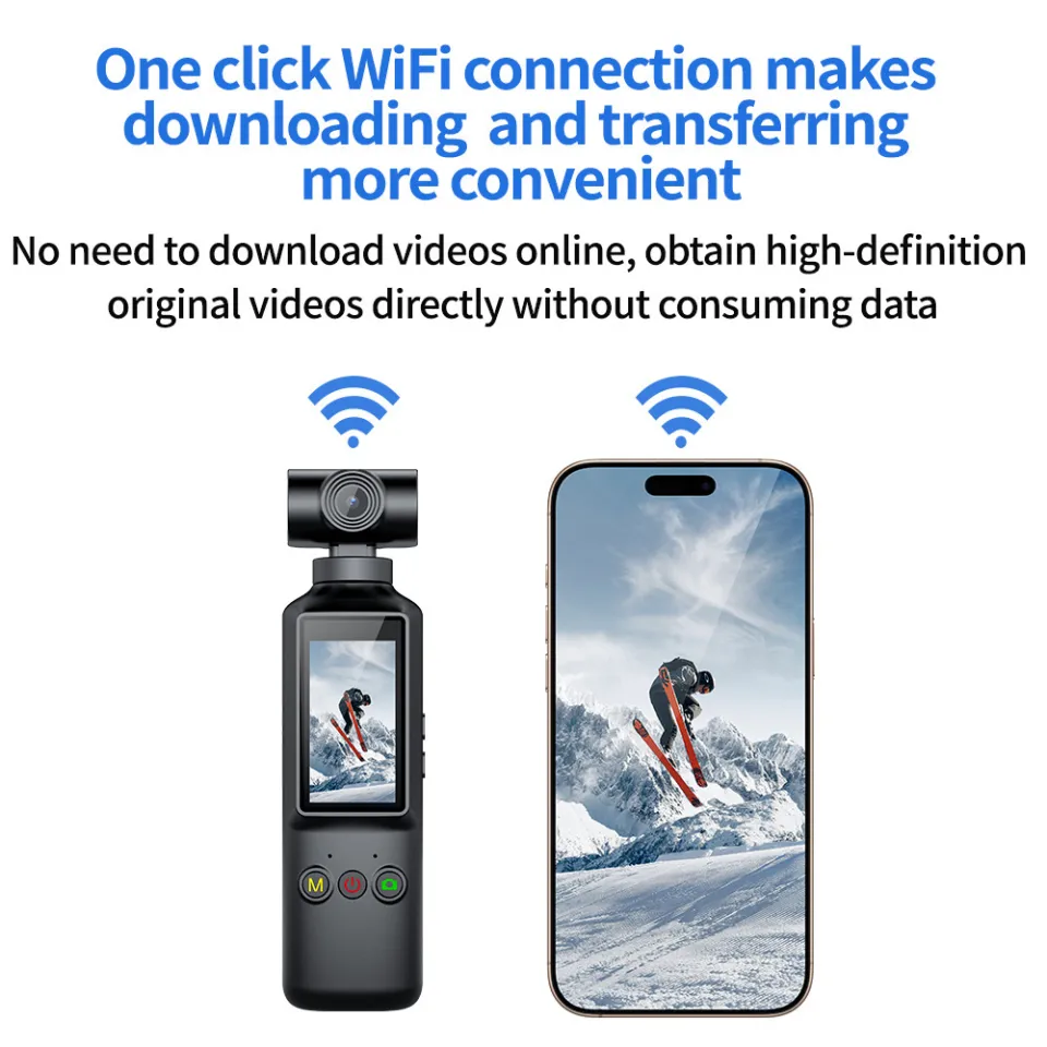 LORDWEY | X8 Pocket Sports Camera 4K HD Mini Handheld Camera Outdoor Camera WIFI Rotatable