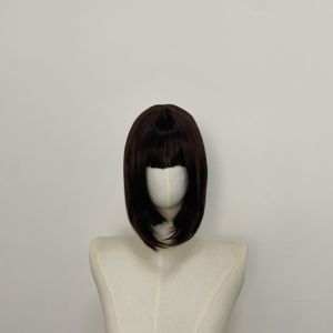 Wig Girl Sweet Loli Princess Cut Air Bangs Short Straight Hair Bobo Head Full Head Simulation Hair