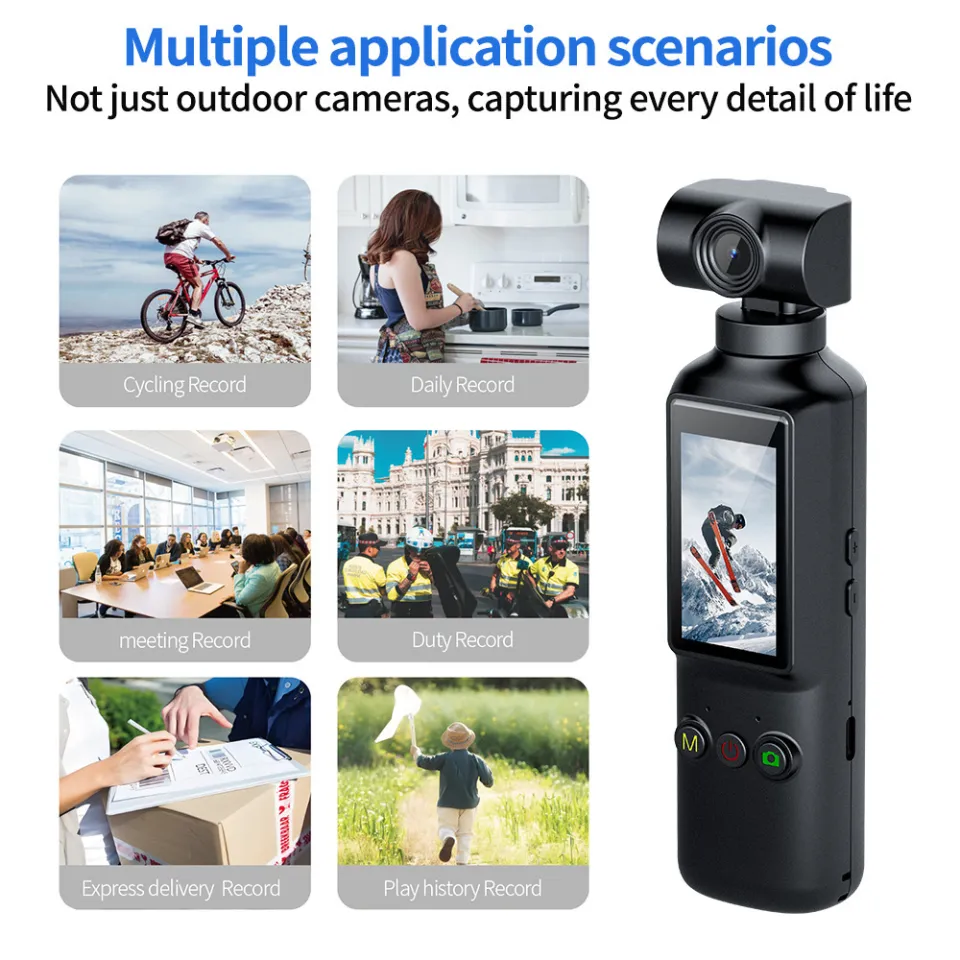 LORDWEY | X8 Pocket Sports Camera 4K HD Mini Handheld Camera Outdoor Camera WIFI Rotatable