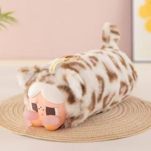 LZ60 Large Capacity Leopard Print Crybaby Pencil Case Portable Stationery Cosmetic Storage Bag L60Z