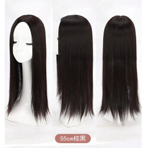 Wig womens top of the head Reissue womens hair volume Fluffy left and right partial to cover white hair Middle without bangs Top of the head wig