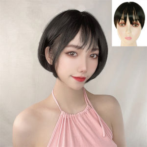 Wig Womens Short Hair Cover White Hair Top Reissue Simulation Hair Black Reissue Block Wig Hair Cover