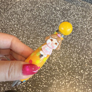 Cute Cartoon Funny Press Pen Ballpoint Pen Creative Cartoon Press Pen Wave Point Black Gel Pen