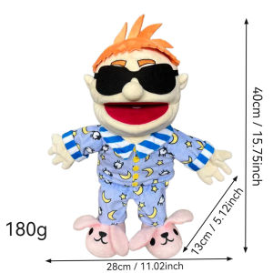 LZ60 PJ Crenshaw Plushie Hand Puppet Star Moon Pajamas Bunny Slippers Removable Sunglasses Plush Doll L60Z
