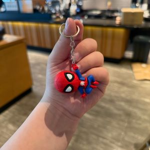 clu Spider-Man PVC Figure Keychain Cute Bag Charm for Marvel Superhero Fans Collectible ulc