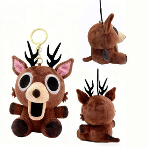 1PC NEW 99 Nights In The Forest DEER Plush Cartoon Baby Deer Keychain Plushie Doll Game Peripherals Bag Stuffed Decor Toy Fans Gift