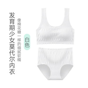 Seamless Girls Underwear Modal Girls Tank Top Fixed Breathable Comfortable Student Bra 无缝少女内衣 莫代尔女童小背心 固定 透气 舒适 学生文胸 FUNIANQI