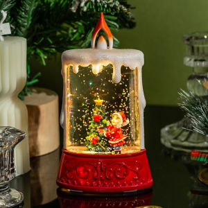 Christmas decorations luminous candle lights tabletop ornaments water filling interior holiday props creative Christmas gifts