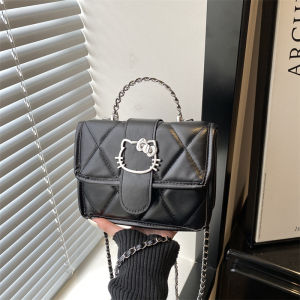 clu 2026 Hello Kitty PU Shoulder Bag Stylish Versatile Chain Commuter Handbag ulc