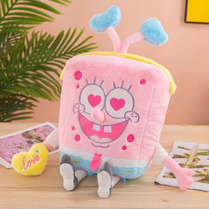 YF SpongeBob SquarePants Patrick Star Plushie Cute Pink Heart Eyes Stuffed Toy Soft Throw Pillow FY