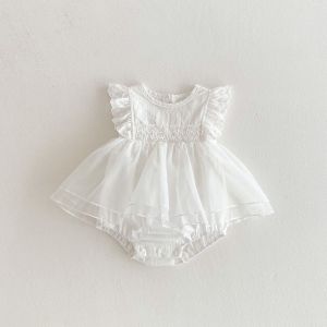 Baby romper dress summer Korean style childrens clothing full moon and first birthday lace princess sweet romper
