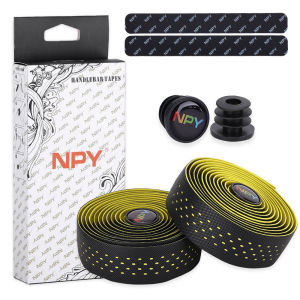 clu 1Pair PU Leather Outdoor Sports Bike Handlebar Tape Anti Slip Sweat Absorbent Grip for Road ulc