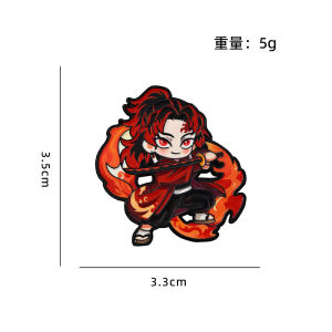 LZ59 Demon Slayer: Kimetsu no Yaiba Yoriichi Tsugikuni Anime Merch Cute Enamel Pin Brooch Badge L59Z