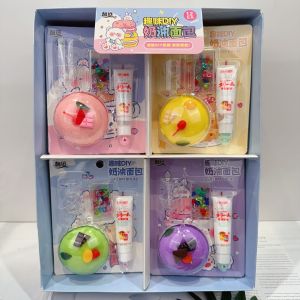 New Korean version of cream bread cake making set cute childrens educational DIY decompression cream toy