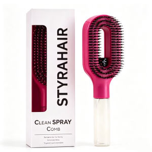 2 in 1 Spray Massage Comb Essential Oil Water Spray Bottle Anti Static Scalp Massager for Hair Detangling Daily Hair Care Salon