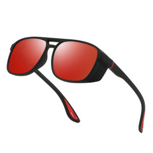 Polarized Sunglasses Double Bridge Hollow Side Frame Outdoor Sports Eyeglasses for Men Women Fashion Shades UV400 Protection
